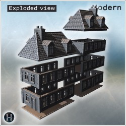 Bâtiment - Fichier STL 3D Moderne (28mm (1:56)) | Hartolia Miniatures