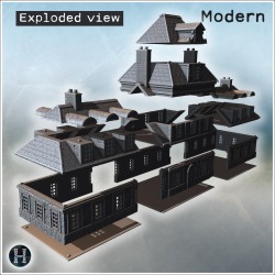 Manoir baroque - STL 3D Moderne (28mm (1:56)) | Hartolia Miniatures
