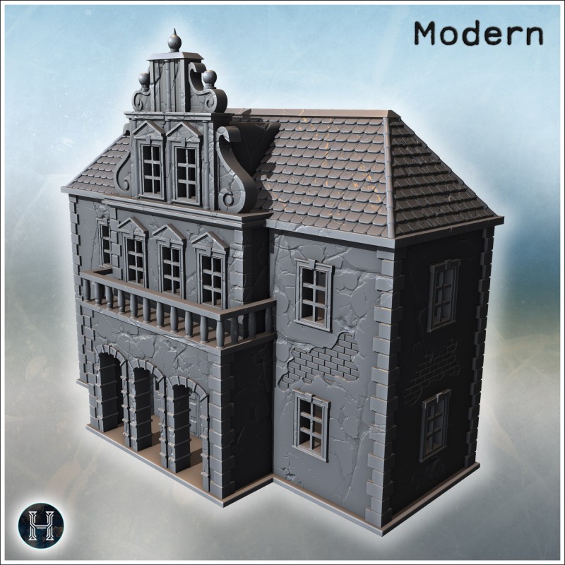 Bâtiment baroque - STL 3D Moderne (28mm (1:56)) | Hartolia Miniatures