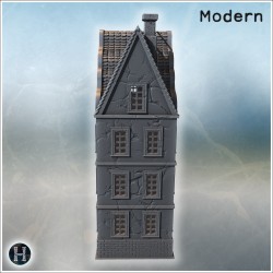 Baroque house - 3D STL File Modern (28mm (1:56)) | Hartolia Miniatures