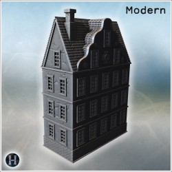 Baroque house - 3D STL File Modern (28mm (1:56)) | Hartolia Miniatures