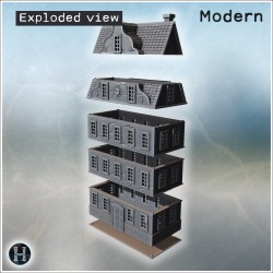 Baroque house - 3D STL File Modern (28mm (1:56)) | Hartolia Miniatures
