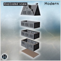 Baroque building - 3D STL Modern (28mm (1:56)) | Hartolia Miniatures