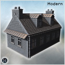 Maison - Fichier STL 3D Moderne (28mm (1:56)) | Hartolia Miniatures