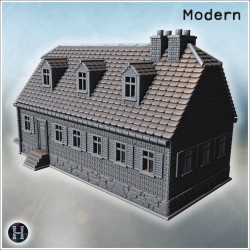 House - 3D STL File Modern (28mm (1:56)) | Hartolia Miniatures