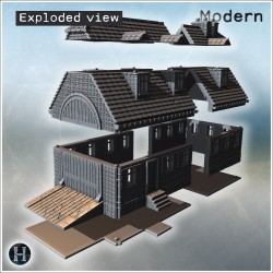 House - 3D STL File Modern (28mm (1:56)) | Hartolia Miniatures