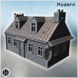 House in ruins - 3D STL Modern (28mm (1:56)) | Hartolia Miniatures