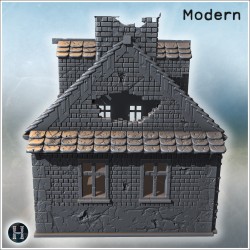 House in ruins - 3D STL Modern (28mm (1:56)) | Hartolia Miniatures