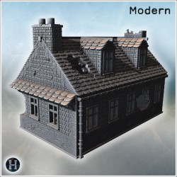 House in ruins - 3D STL Modern (28mm (1:56)) | Hartolia Miniatures