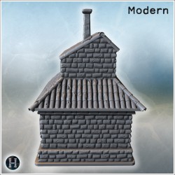 Corner house - 3D STL File Modern (28mm (1:56)) | Hartolia Miniatures