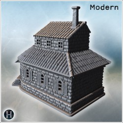 Maison d'angle - STL 3D Moderne (28mm (1:56)) | Hartolia Miniatures