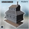 Corner house - 3D STL File Modern (28mm (1:56)) | Hartolia Miniatures