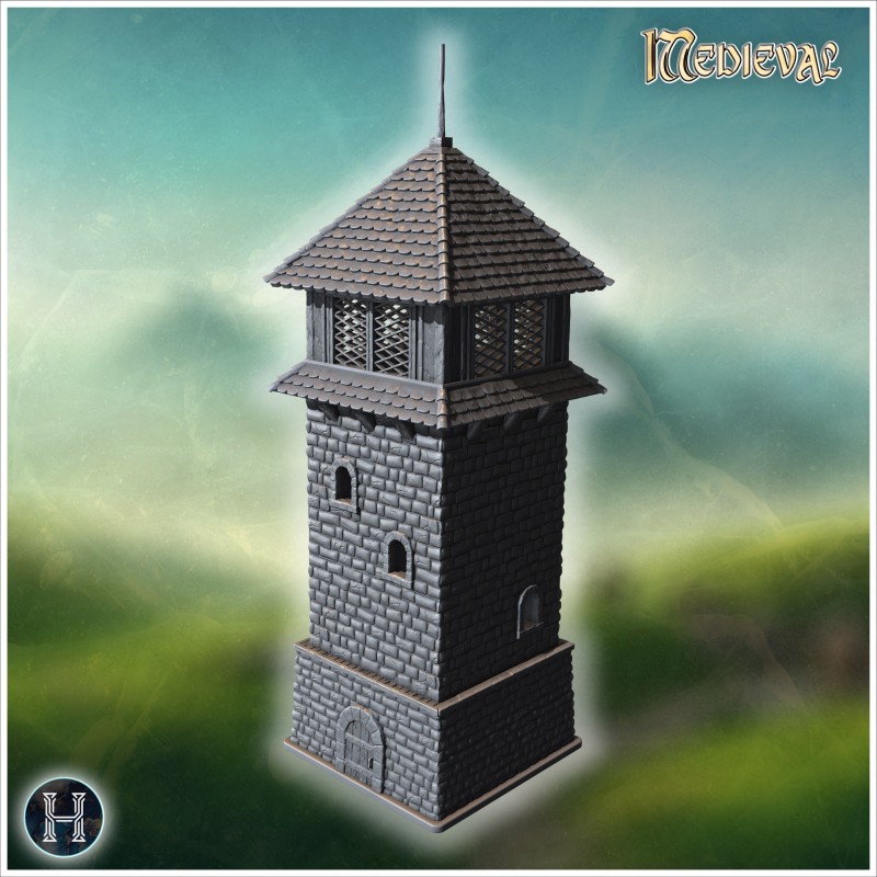 Tour - Fichier STL 3D Médiéval (28mm (1:56)) | Hartolia Miniatures