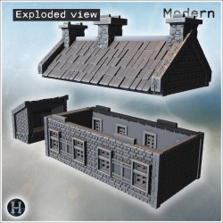 Maison - Fichier STL 3D Moderne (28mm (1:56)) | Hartolia Miniatures