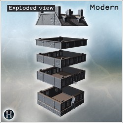 Bâtiment urbain - STL 3D Moderne (28mm (1:56)) | Hartolia Miniatures