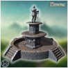 Fontaine avec statue - Fichier STL 3D | Hartolia Miniatures