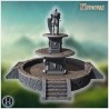 Fountain with statue - 3D STL File (28mm (1:56)) | Hartolia Miniatures