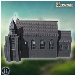 Église - Fichier STL 3D Médiéval (28mm (1:56)) | Hartolia Miniatures