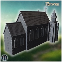 Église - Fichier STL 3D Médiéval (28mm (1:56)) | Hartolia Miniatures