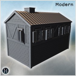 Maison - Fichier STL 3D Moderne (28mm (1:56)) | Hartolia Miniatures