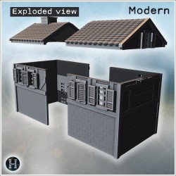 House - 3D STL File Modern (28mm (1:56)) | Hartolia Miniatures