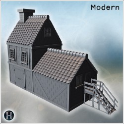 House - 3D STL File Modern (28mm (1:56)) | Hartolia Miniatures