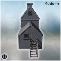 Maison - Fichier STL 3D Moderne (28mm (1:56)) | Hartolia Miniatures