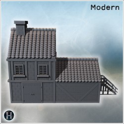 House - 3D STL File Modern (28mm (1:56)) | Hartolia Miniatures