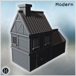 House - 3D STL File Modern (28mm (1:56)) | Hartolia Miniatures