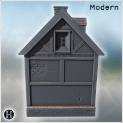 Maison - Fichier STL 3D Moderne (28mm (1:56)) | Hartolia Miniatures