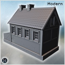 House - 3D STL File Modern (28mm (1:56)) | Hartolia Miniatures