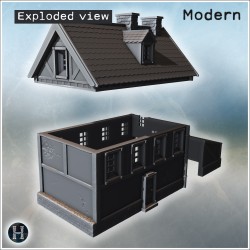 House - 3D STL File Modern (28mm (1:56)) | Hartolia Miniatures