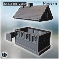 House - 3D STL File Modern (28mm (1:56)) | Hartolia Miniatures