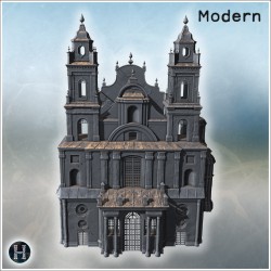 Baroque cathedrale - 3D STL Modern (28mm (1:56)) | Hartolia Miniatures