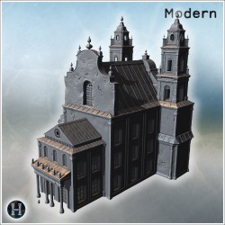 Baroque cathedrale - 3D STL Modern (28mm (1:56)) | Hartolia Miniatures