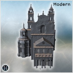 Baroque cathedrale - 3D STL Modern (28mm (1:56)) | Hartolia Miniatures