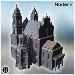 Baroque cathedrale - 3D STL Modern (28mm (1:56)) | Hartolia Miniatures