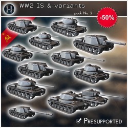 Russian tanks pack No. 3 (WW2 IS... - STL 3D | Hartolia Miniatures