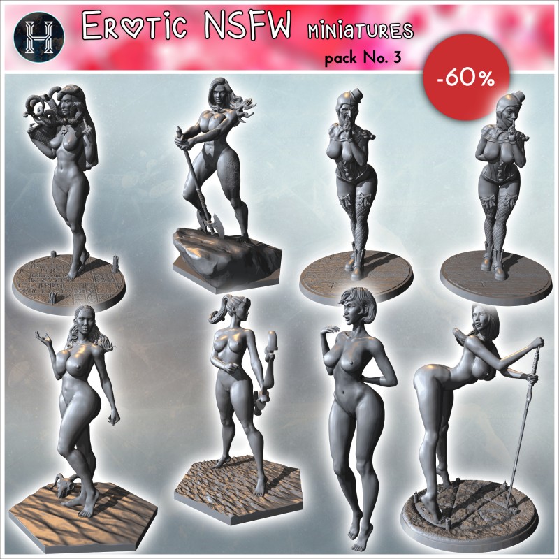 Pack de figurines érotiques NSFW No. - STL 3D | Hartolia Miniatures