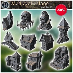 Medieval village pack No. - 3D STL File | Hartolia Miniatures