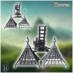 Wooden crane with two hanging... - 3D STL | Hartolia Miniatures