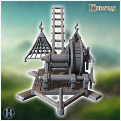 Wooden crane with two hanging... - 3D STL | Hartolia Miniatures