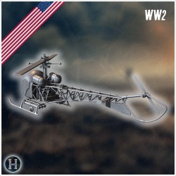 Bell H-13 Sioux US single-engine... - 3D STL | Hartolia Miniatures