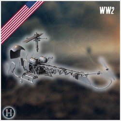 Bell H-13 Sioux US single-engine... - 3D STL | Hartolia Miniatures