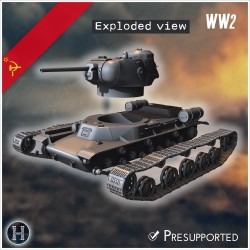 KV-13 1942 prototype medium tank - 3D STL File | Hartolia Miniatures