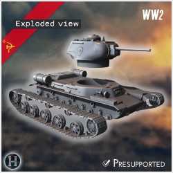 KV-13 1942 prototype medium tank - 3D STL File | Hartolia Miniatures