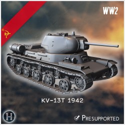 KV-13T 1942 prototype medium tank - 3D STL File | Hartolia Miniatures