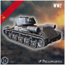 KV-13T 1942 char moyen prototype - STL 3D | Hartolia Miniatures
