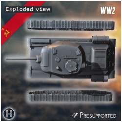 KV-13T 1942 prototype medium tank - 3D STL File | Hartolia Miniatures