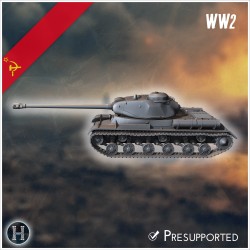 IS-2 1943 heavy tank - 3D STL WW2 (28mm (1:56)) | Hartolia Miniatures